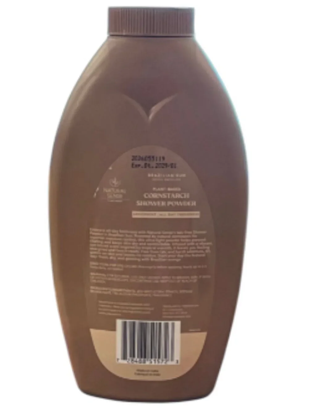 Natural Sense Brazilian Sun Plant-Based Cornstarch Shower Powder – 10 oz